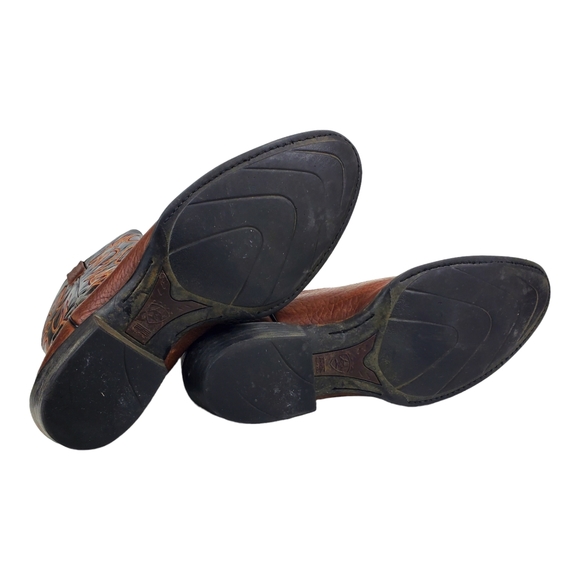 ARIAT Boots Leather Cowboy Western Equestrian - Picture 10 of 14